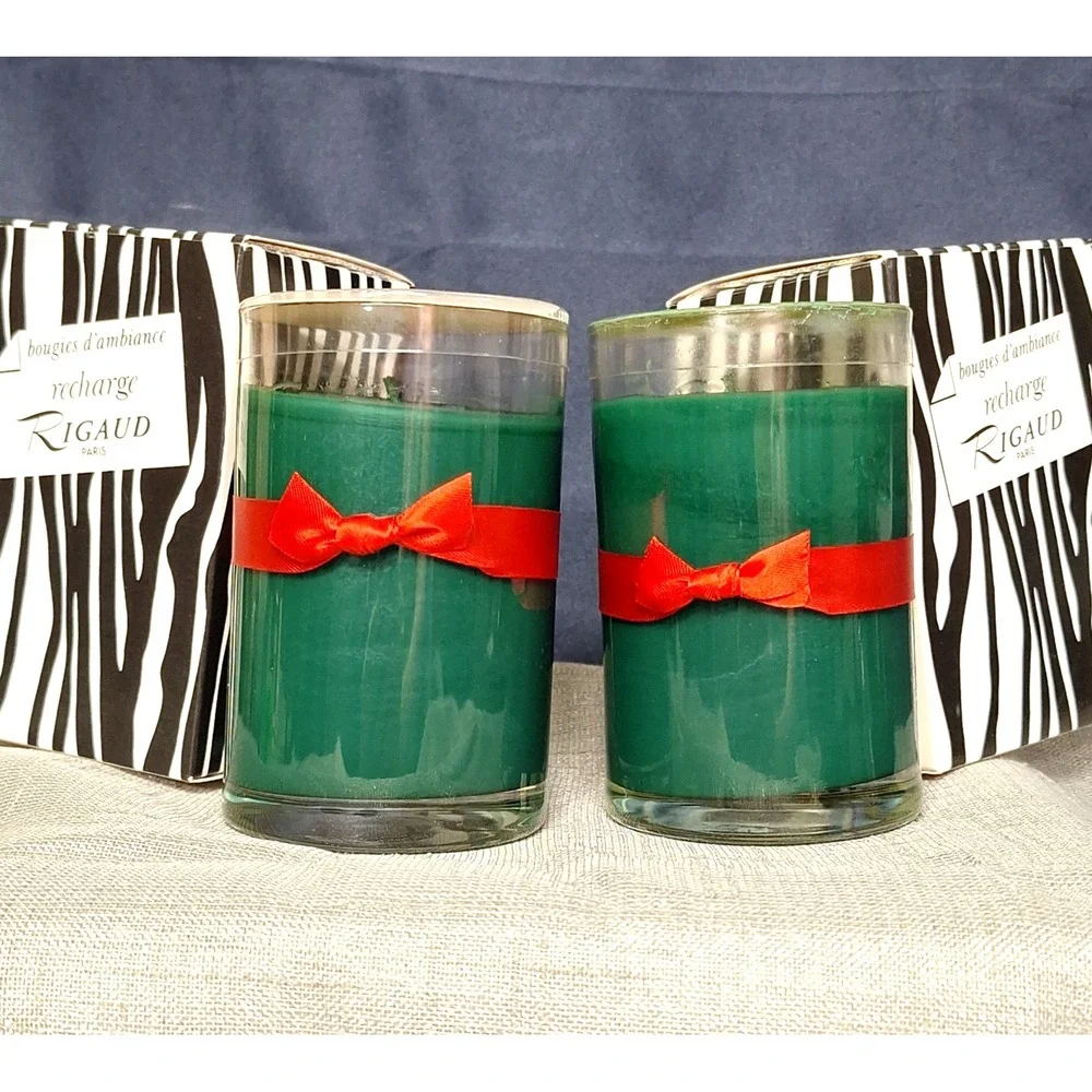 Two 7.4oz Rigaud Paris Cypres Recharge Scented Candle 200g Unused in Boxes Pair